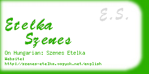 etelka szenes business card